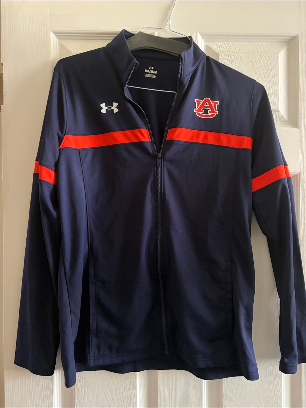 Under Armour Navy Jacket with Orange Accent Auburn Logo